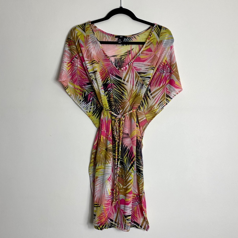 H&M Flowy Palm Print Cover Up - Size Medium
